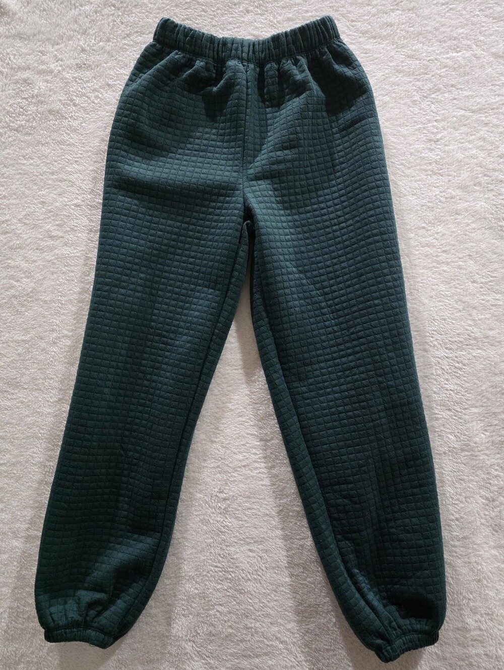 Princess Polly Arabella Green Quilted Jogger Pants Womans Size 4 Stretch